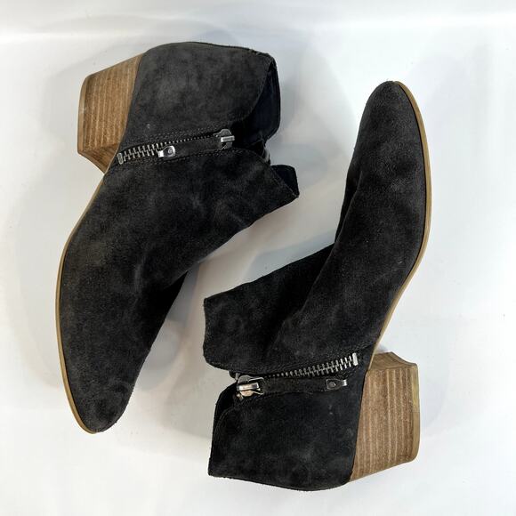 Dolce Vita Gertie Ankle Boot Womens US 11 Gray Suede Leather Double Zip Bootie - Picture 5 of 9